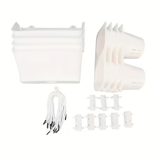 4er-Set Wandblumentöpfe, vertikale Pflanzsäcke, Gartentöpfe, Behälter für Blumen, Gemüse, Kräuter, für die Dekoration von Innen- und Außenbereichen Image