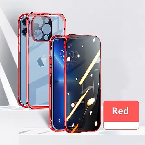 Handy Hülle Handyhüllen Für iPhone 17 Pro Max 17 Air 16 15 14 Pro Max Plus Magnetische Adsorption Kristallklar Abnehmbar Transparent Magnetisch Rüstung Gehärtetes Glas Metall Image