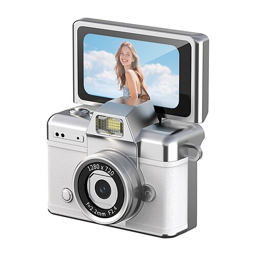 Mini Digital-Kamera mit 1,47 Zoll LCD-Bildschirm 1080p Mini Retro Digitalkamera Schlüsselanhänger mit Klappbildschirm Gefühl von alten 90er-Fotografien Schlüsselanhänger Größe Geburtstags- und Image