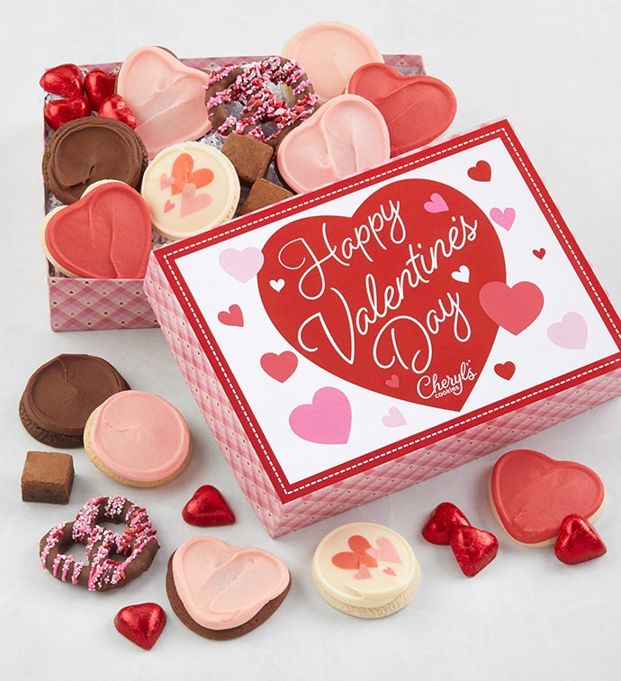 Valentine Chocolate & Strawberry Treats Gift Box by Cheryl's Cookies