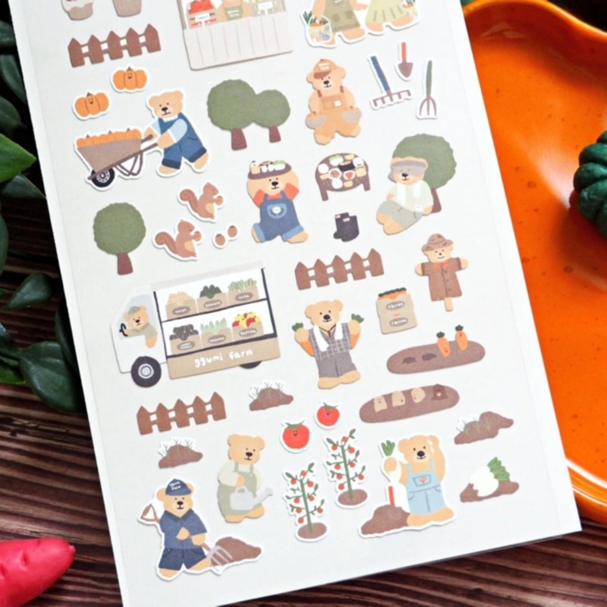 Koreanische Import Suatelier Kawaii Bär Home Farm Life Papier Aufkleber Scrapbooking Diy Journal Schreibwaren Aufkleber Deco Schule Versorgung Image