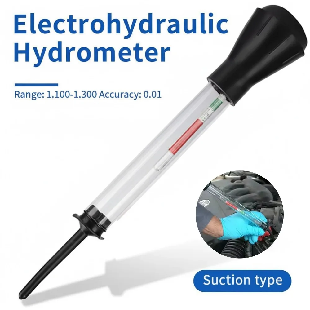 Batterie-Hydrometer, schnelle Erkennung, Säure- und Alkali-Elektro-Hydraulikdichtemessgerät, Elektrolyt-Hydrometer, Auto-Reparaturwerkzeug Image
