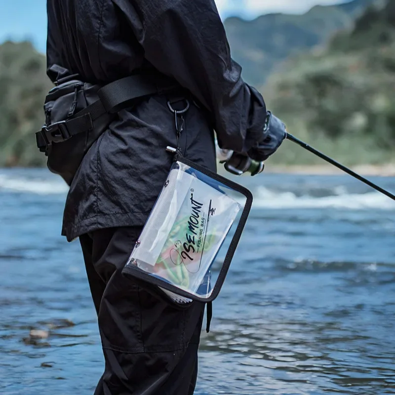 Outdoor-Köderfischen, transparenter Ringbuch, weicher Köder-Organizer, PVC-Aufbewahrungstasche mit Reißverschlussfächern, A6-Format Image