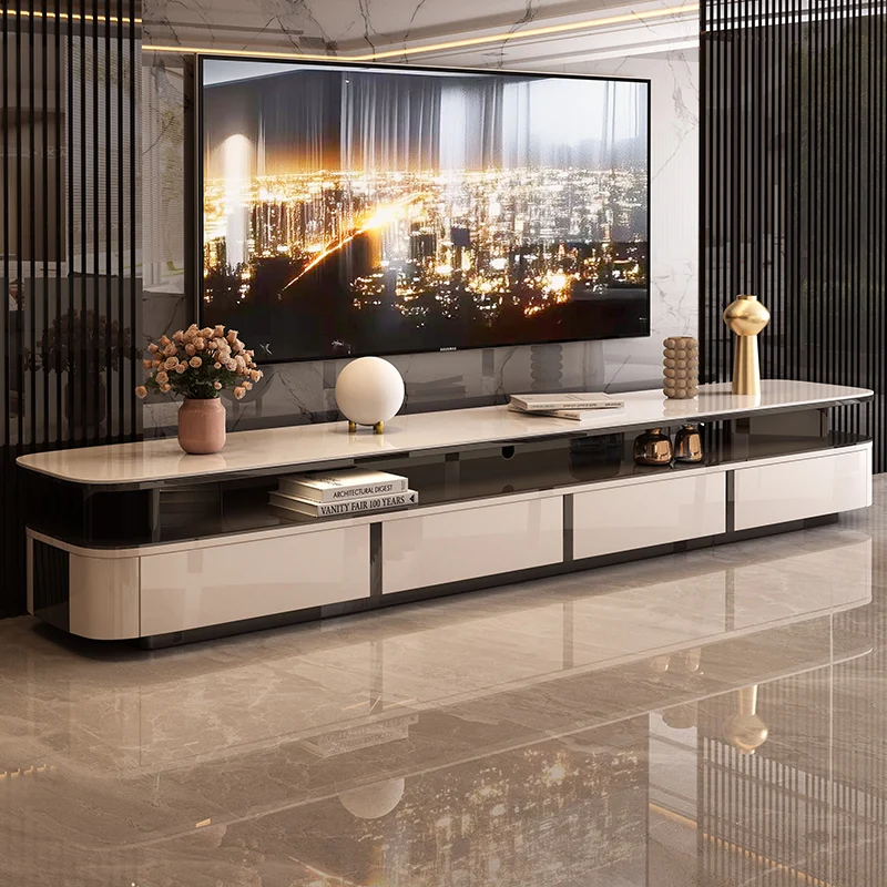 Klassischer beige TV-Schrank, schlicht, italienisch, einzigartig, lang, Designer-TV-Ständer, Wohnzimmer, moderner Boden, Mueble Para Tele, Möbel für Zuhause