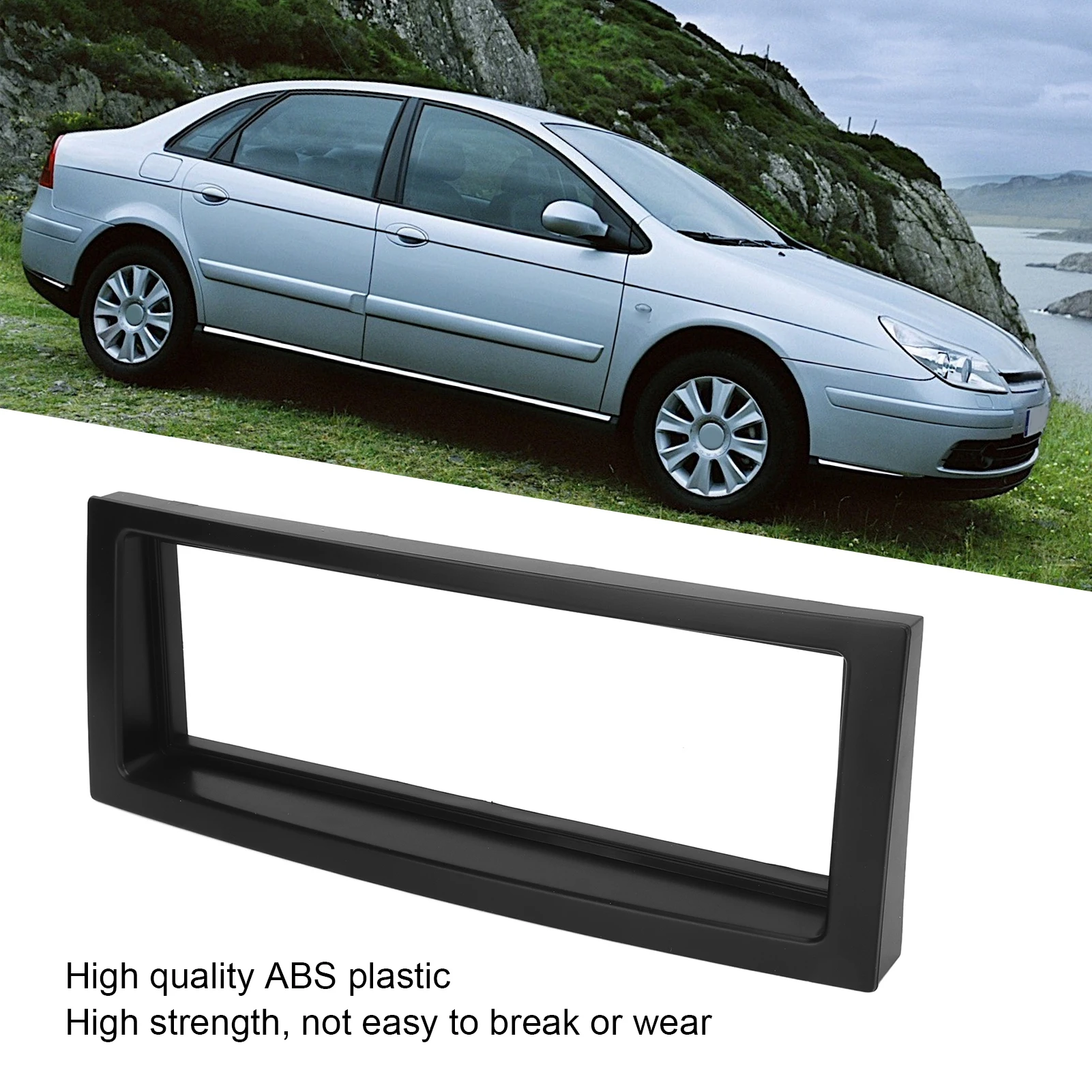 Dash Faszie Stereo Radio Platte Radio Stereo Montage Blende Doppel Din Player Rahmen schwarz Ersatz für Citroen C5 2004-2008 Image