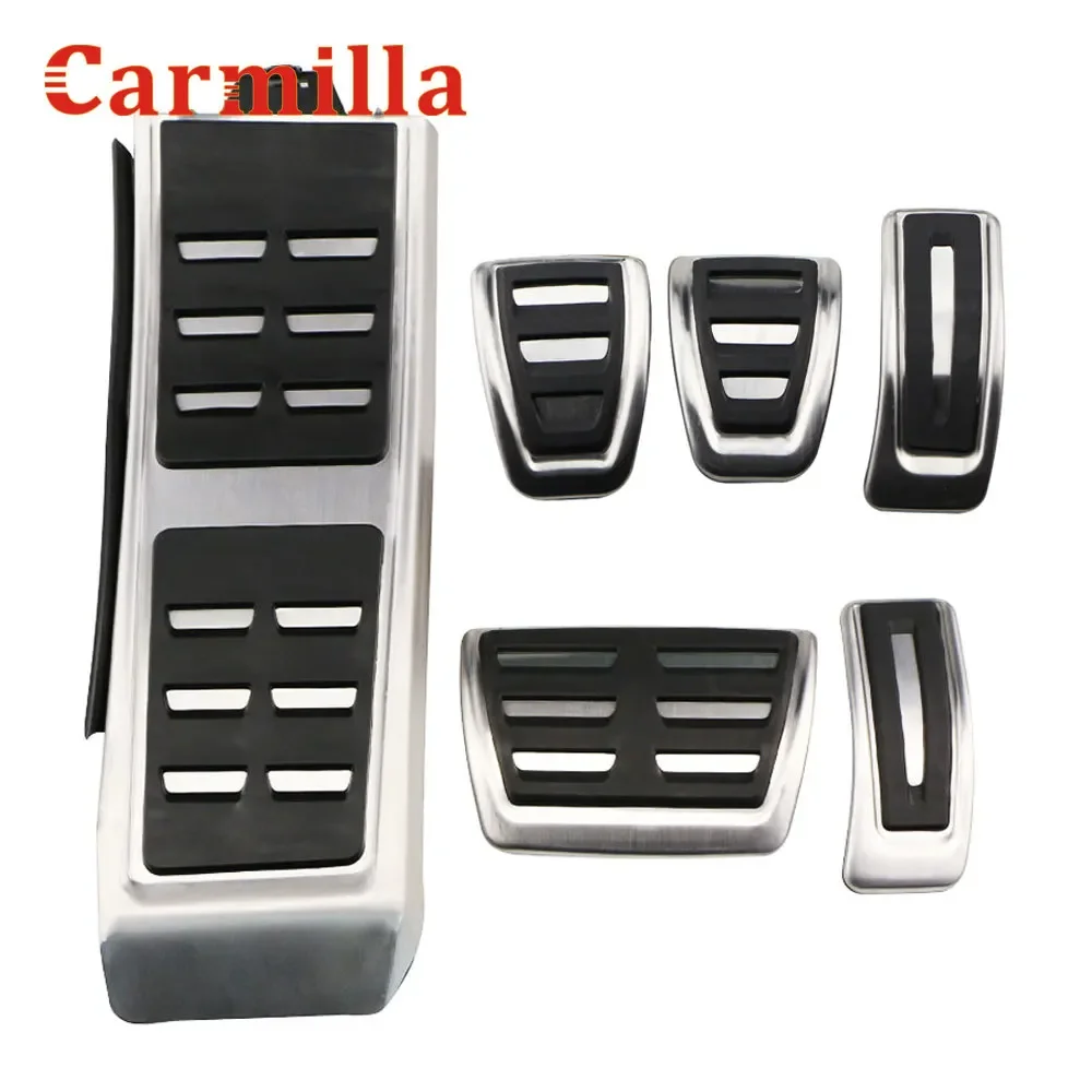 Pedali Auto Carmilla per Audi A4 B8 A6 A7 A8 S4 RS4,A5 S5 RS5 8T Q5 SQ5 8R coperchio pedale poggiapiedi freno carburante accessori Auto