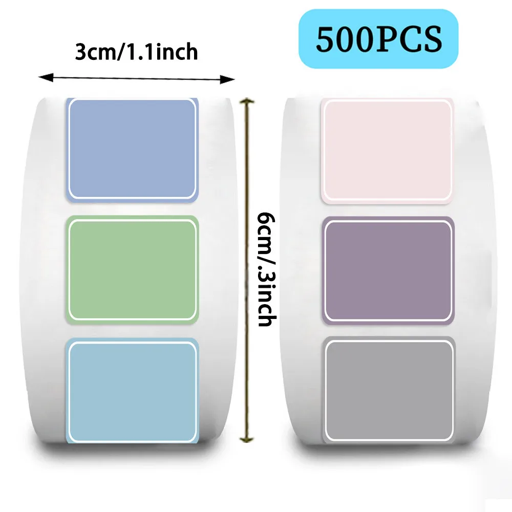 500 Stück/Rolle niedliche bunte Cartoon-Etikettenrollen-Aufkleber – wasserfeste PVC-Dekoration für Tagebücher, Telefone, Tablets, AnimeWorlds Store Image