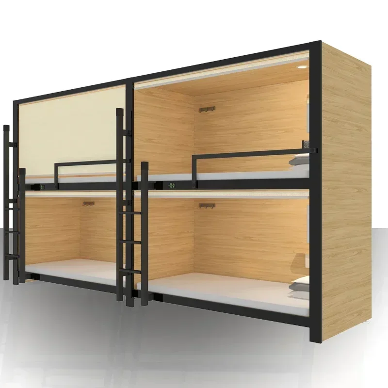 Minimalistisches E-Sport-Bett, Raumkapsel, Heimruhe, Kabine, Kinder, Schlafen, Lager, Kapsel, Hotel, Einzelbett, Doppelbett, Etagenbett Image