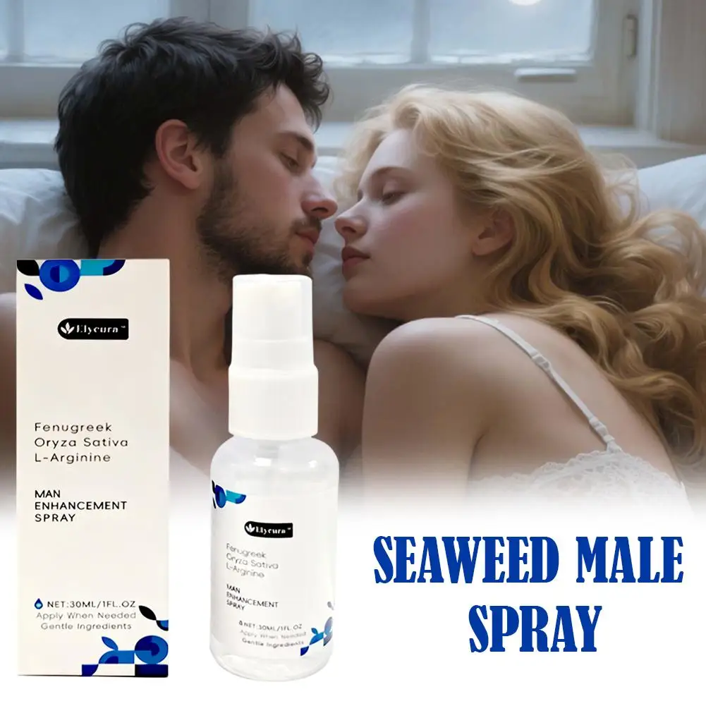 Spray de soin du corps pour hommes aux algues de 30 ml : ingrédients doux, nourrit et protège la peau, livrée la vitalité quotidienne pour un soin confortable pour la peau