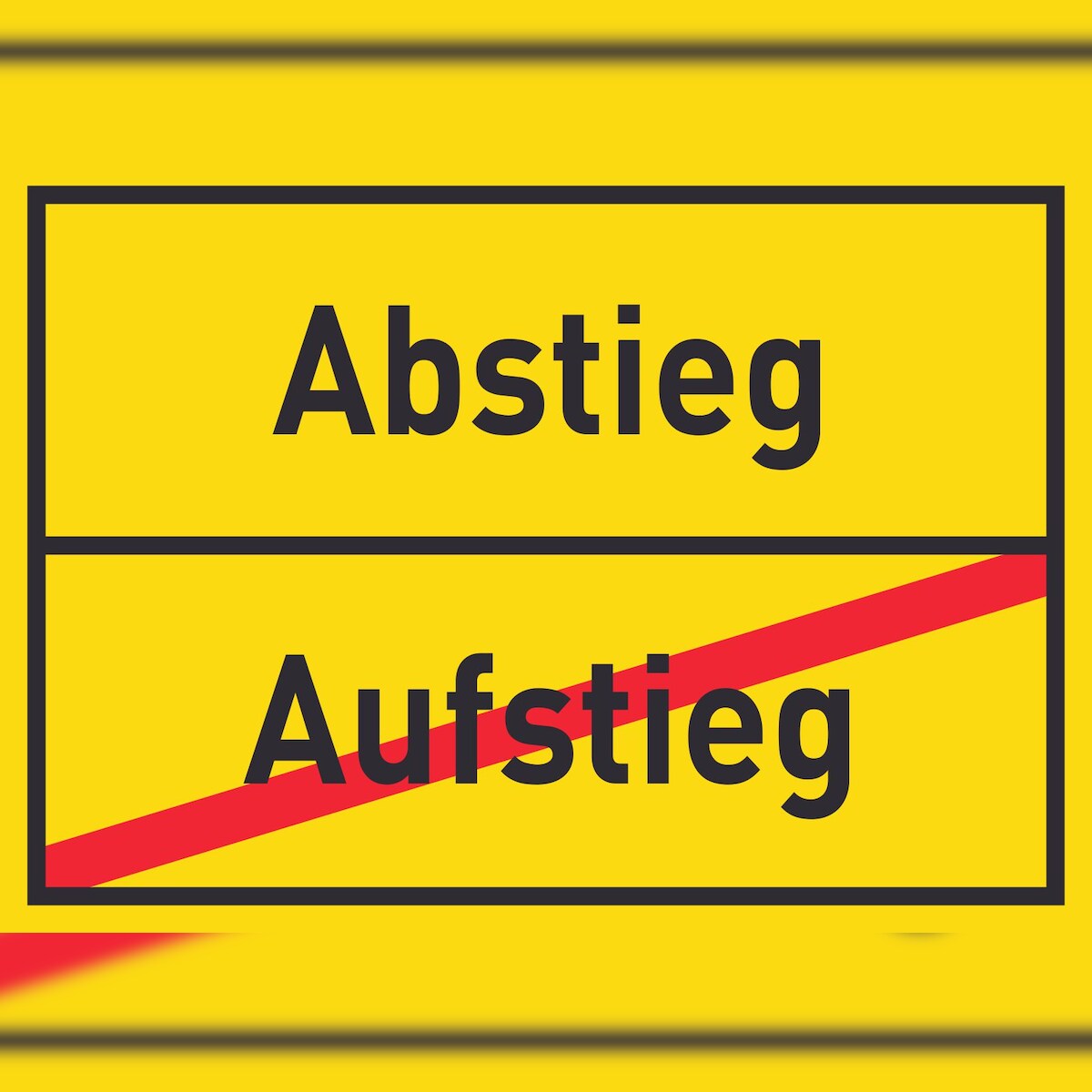 HB-Druck Abstieg Aufstieg Schild Ortsschild A3 (297x420mm) Image