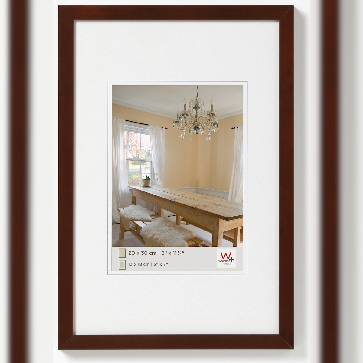 walther + design Peppers Holz Bilderrahmen 15x20 cm NUSSBAUM Image