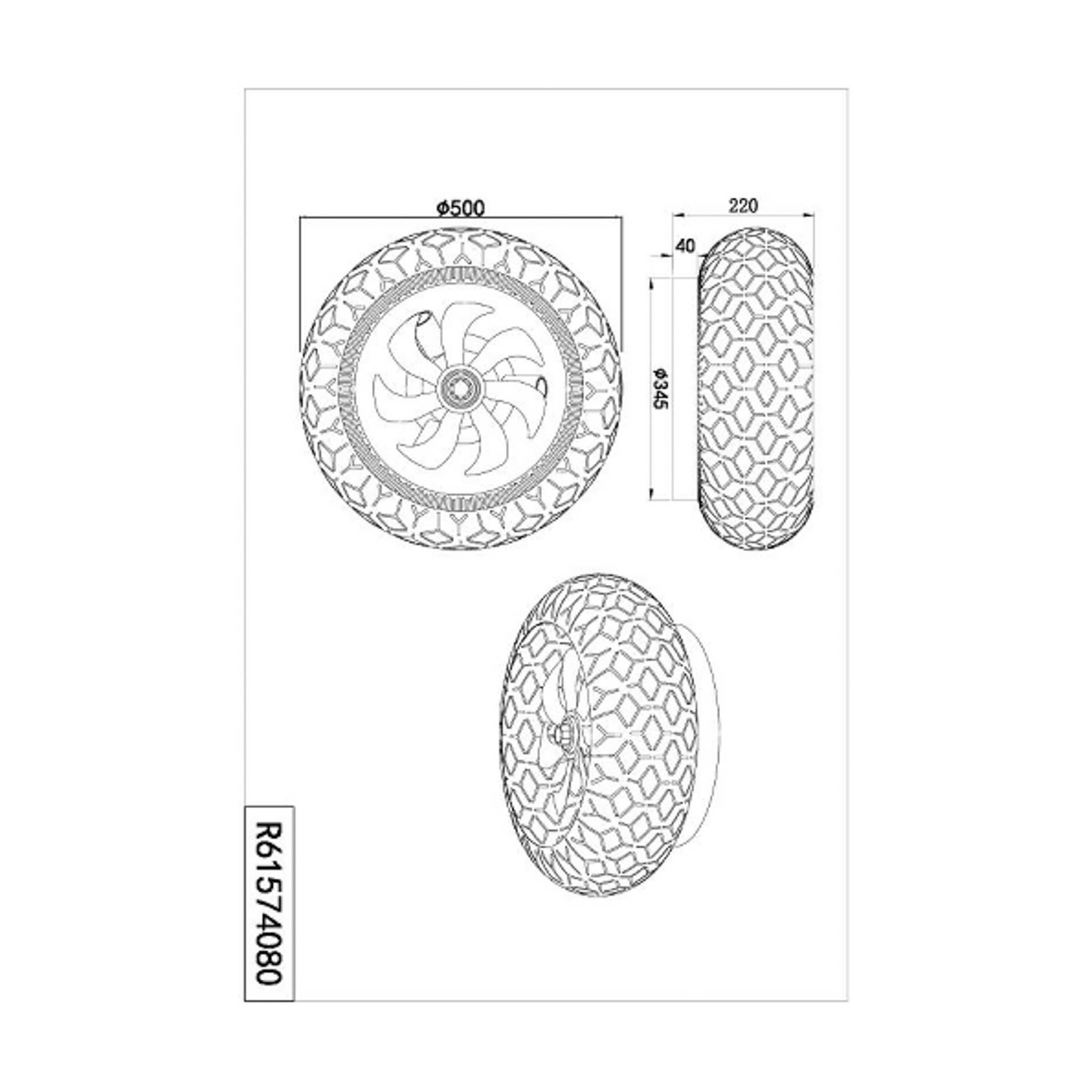 Reality Leuchten Ventilator mit Licht Bidar, schwarz/gold, DC, leise, Remote Bidar, für Wohn- / Esszimmer, Metall