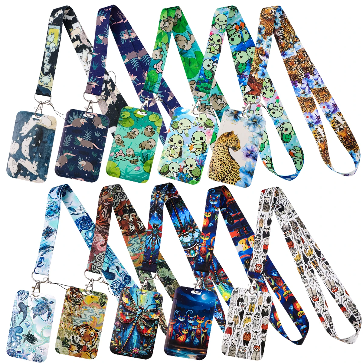 Niedlicher Kaninchen-Ausweishalter, schöne Tiere, Lanyards für Schlüssel, Umhängeband für Kartenabzeichen, Fitnessstudio, Schlüsselanhänger, Zubehör, Freunde, Geschenke Image