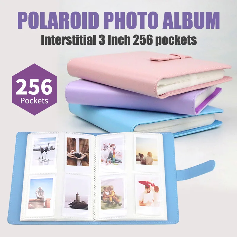 256 Taschen Mini-Fotoalbum-Bilderhülle für Fujifilm Instax Mini Film 7 8 9 11 25 50s 70 90 Evo Link Liplay Image