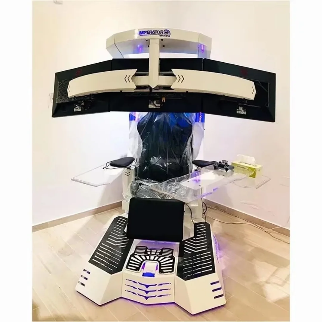 Ingrem Imperator Bester ergonomischer Support für 3 Bildschirme IW-J20 Veryon Custom Seat Computer Gaming PC-Stuhl mit Wärmemassagekissen Image