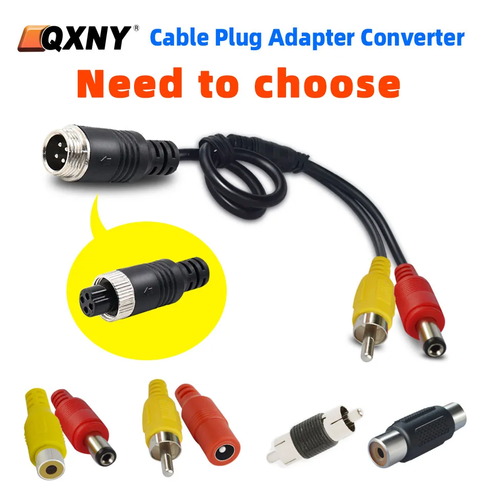 4Pin Luftfahrt Kopf Stecker/Buchse Auf RCA AV/Buchse DC Mehrere Kabel Stecker Adapter Konverter für Auto Hinten kamera Monitor Zu Wählen Image