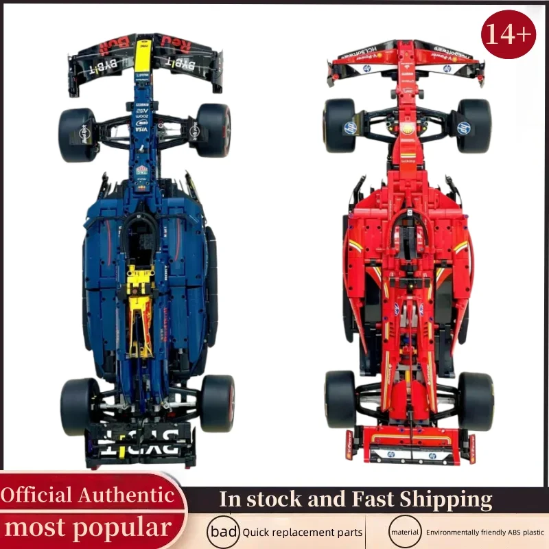 AUF LAGER NEUE MOC F1 Racing Maschinen Gruppe Racing Modell Set Bausteine Spielzeug kinder Weihnachten Geschenke Image