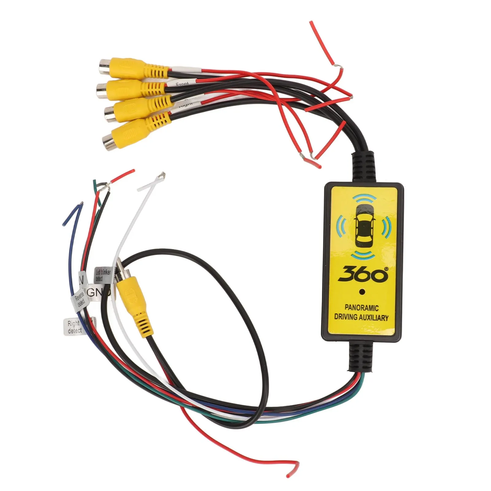 Auto-Rückfahrkamera-Splitter-Schalter, 4 Eingänge und 1 Ausgang, intelligenter Auto-Video-Umschalter-Konverter mit Fernbedienung Image