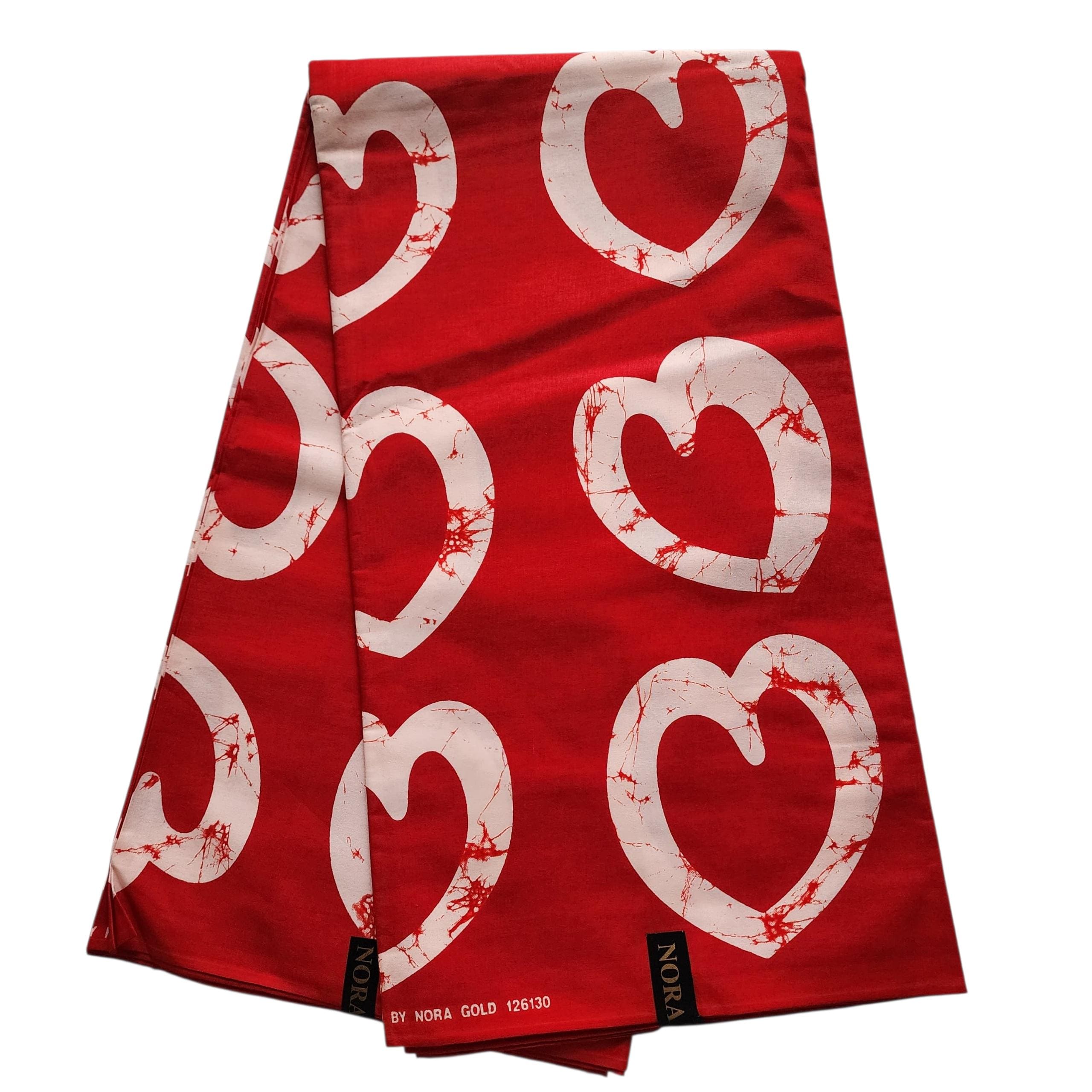 Tessuto Ankara tie-dye rosso e bianco, tessuto stampato africano, tessuto africano tagliato su misura, tessuto Ankara, stampa a cera, tessuto Ankara g