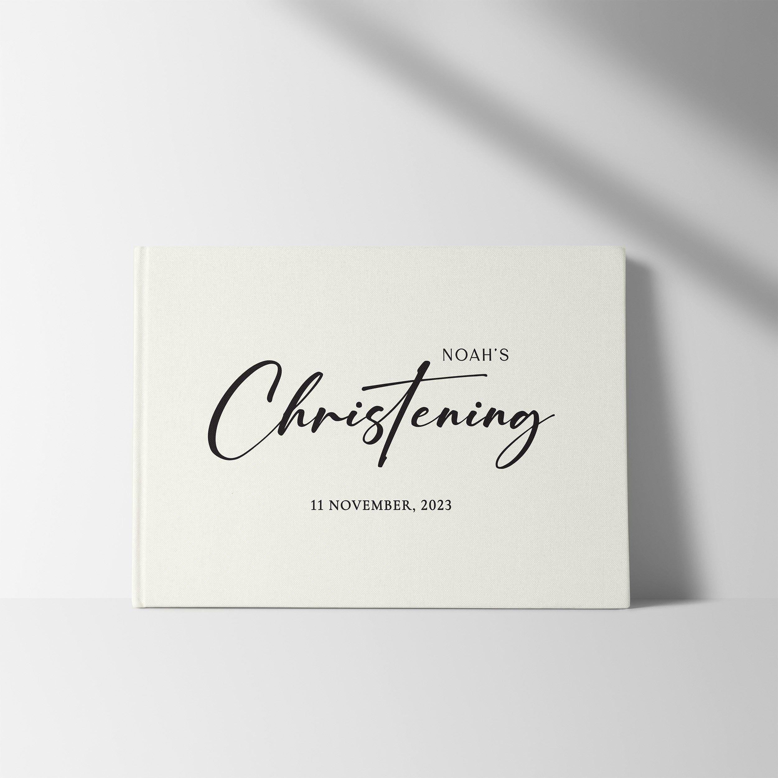 Libro del Battesimo / Regalo di Battesimo / Battesimo / Regalo di Battesimo / Libro degli ospiti del Battesimo / Battesimo / Libro degli ospiti in lin