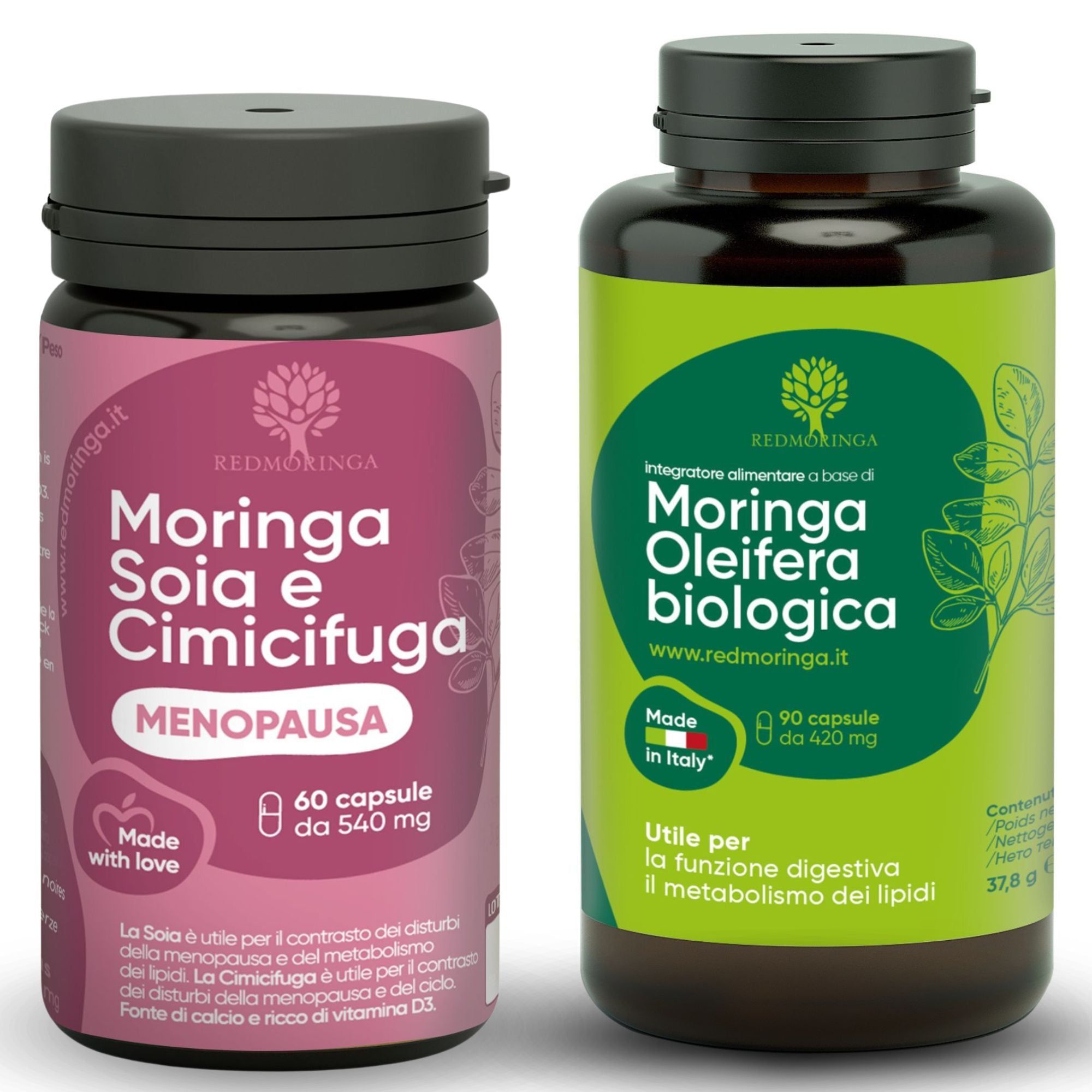 RedMoringa Trattamento Menopausa - Integratori Vampate Cimicifuga e Me