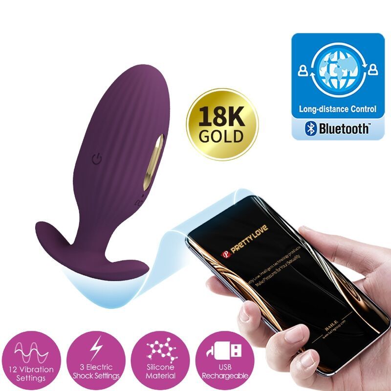 Pretty Love - Plug anale controllato da app Jefferson viola 1 St