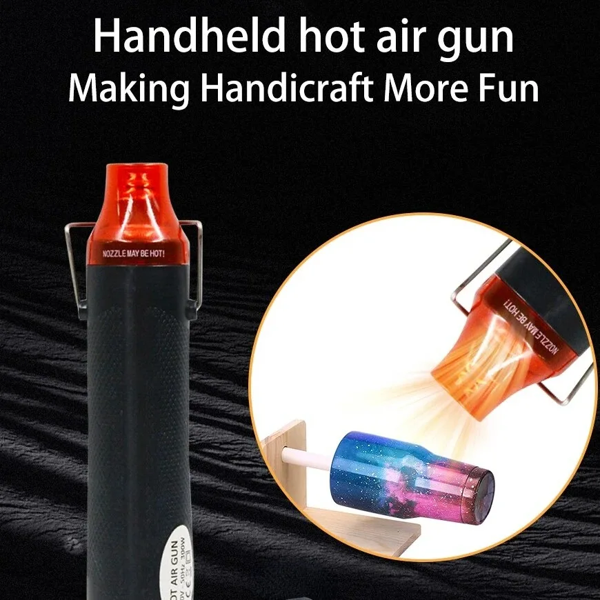 Pistolet à Air chaud 220/110V, outil de bricolage, outil électrique thermique, Mini souffleur artisanal à température de soudure avec siège de support rétractable