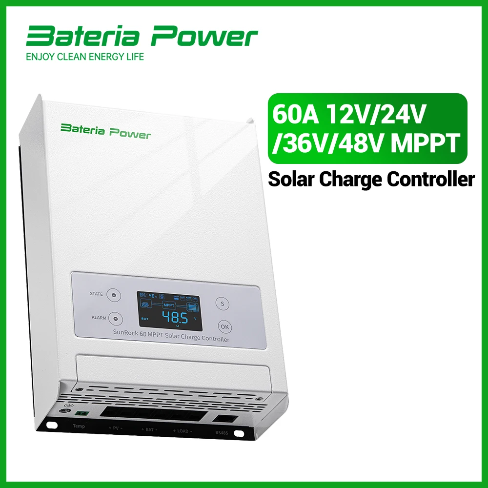 60 A 12/24/36/48 V MPPT-Solarladeregler, 99,5 % MPPT-Effizienz Solarpanel-Laderegler Image