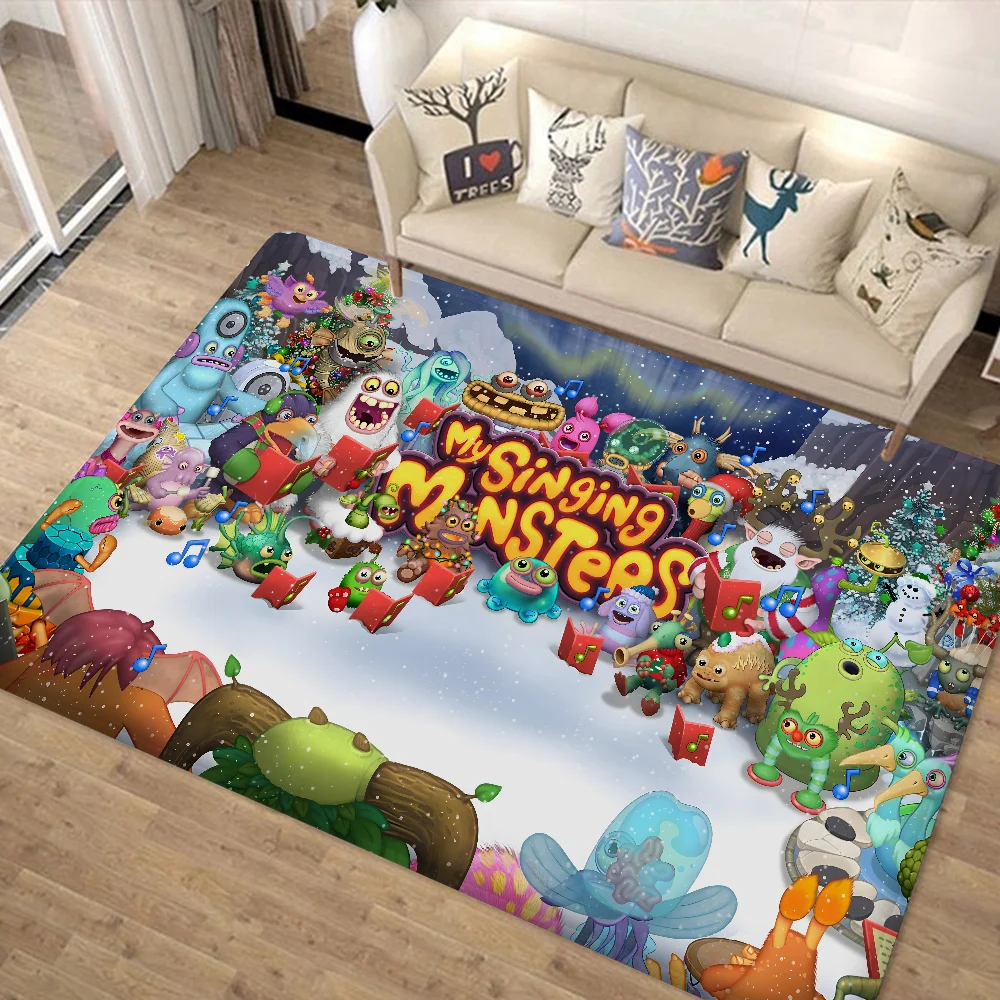 My Singing Monsters Videospiel-Bodenmatte im nordischen Stil für Zuhause, Fußmatte, Badezimmer-Toilettenmatten, Schlafzimmer, Hotel-Dekor-Matte Image