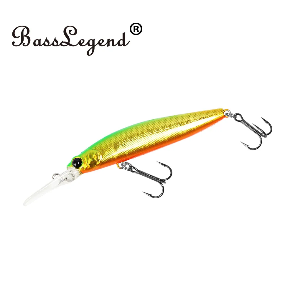 BassLegend Japan Fishing Floating Minnow Jerkbait Cherry Blood Forelle Bass Pike Hard Lure MD70 70F Image