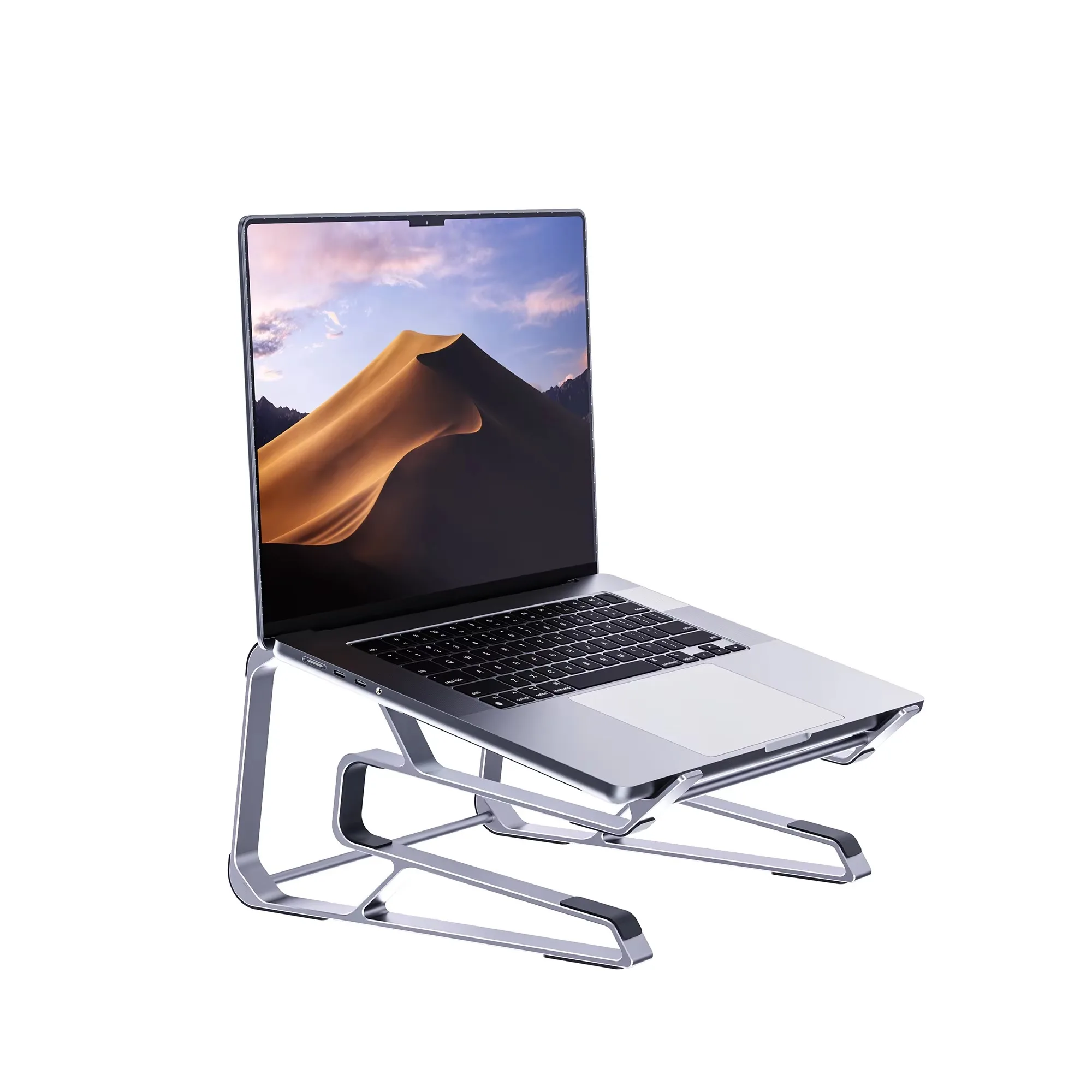 Ergonomischer Schreibtisch-Notebook-Halter aus Aluminium, abnehmbarer Laptop-Ständer für Apple für MacBook Air Pro für Dell für HP Image