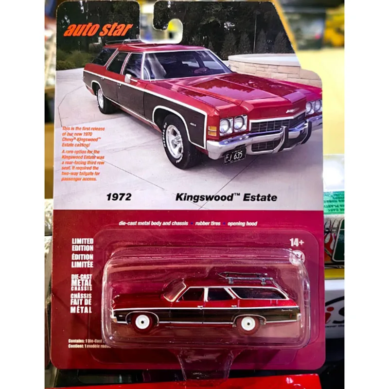 AW 1:64 1972 Kingswood Estate/1964 Royal Bobcat Pontiac Wagon Legierung Auto Modell Sammlung Vitrinen Urlaub Geschenk Spielzeug Image