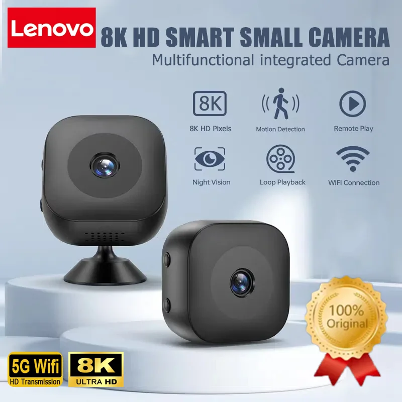 Lenovo 8K Mini Kamera WiFi IP/AP Fernüberwachung Tragbare mobile Erkennung Camcorder Smart Home Überwachung Sicherheitskamera Image