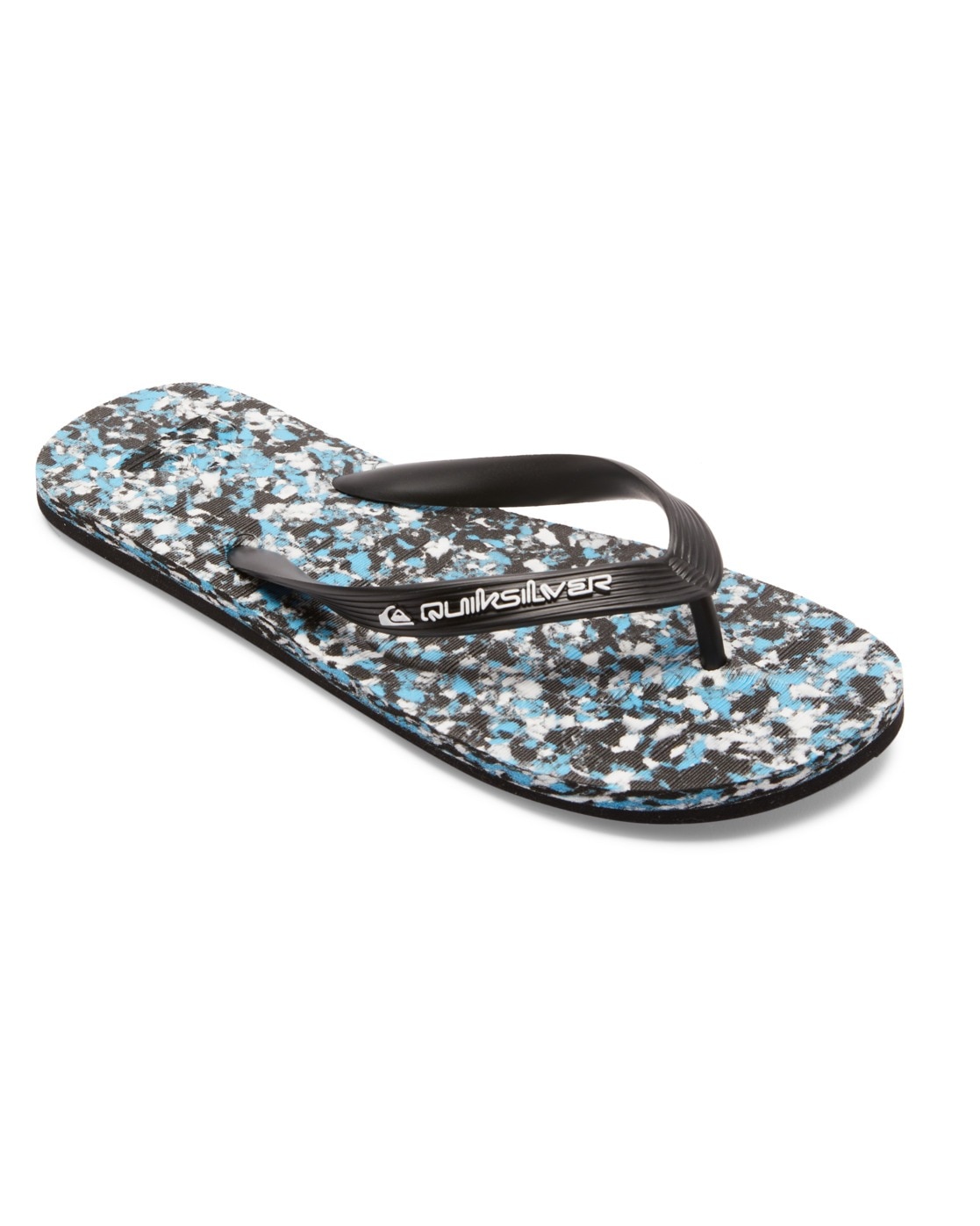 Sandale QUIKSILVER "Molokai Recycled", Herren, Gr. 11 (44), blau (schwarz, blau, blau), Obermaterial: Synthetikmaterial / Außensohle: Moosgummi, Schuhe Sandale
