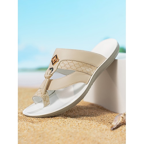 Stilvolle Herren-Sandalen aus Kunstleder – verstellbarer Riemen, ideal für Strandhochzeiten und Veranstaltungen im Freien Image