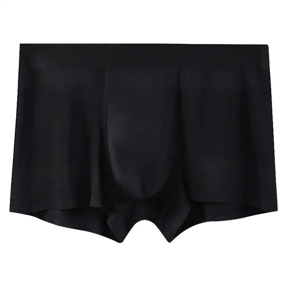 Atmungsaktive, nahtlose Boxershorts, atmungsaktive Boxershorts, gelbe Eisseiden-Boxershorts, 5 Elasthan, erhältliche Größen L-3XL