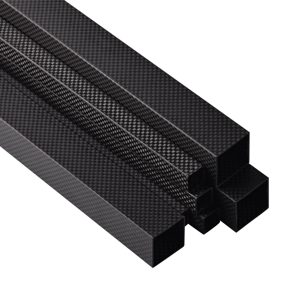 1Pcs Oberfläche Plain Matte Length800mm OD8mm 10mm 12mm 15mm 20mm 25mm 30mm 35mm 36mm 40mm 3K Carbon Faser Rechteckigen Platz Rohr Image