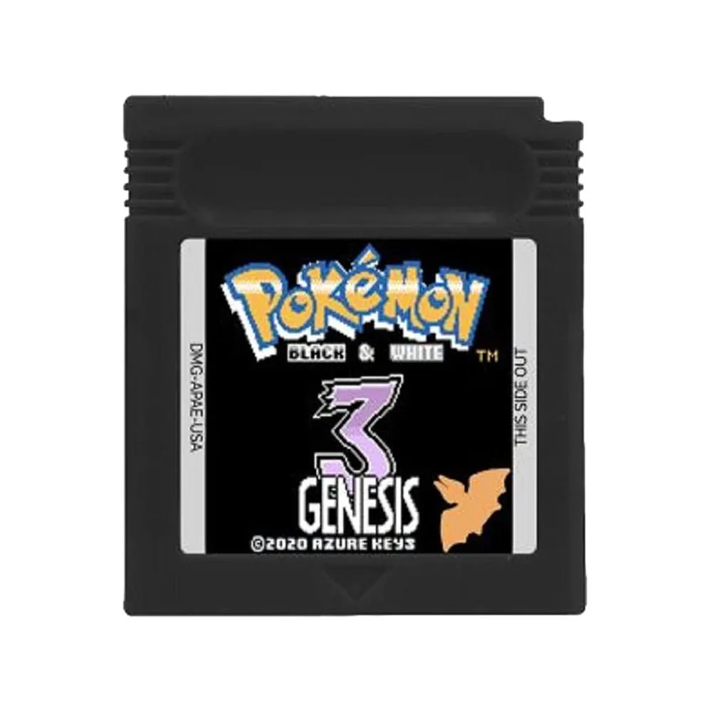 Beliebte neue 16-Bit-Videospiel GBC Pokemon Serie Spielkassette Konsolenkarte Schwarz Weiß Genesis Dark Energy Bronze 2 für GBC GBA Image
