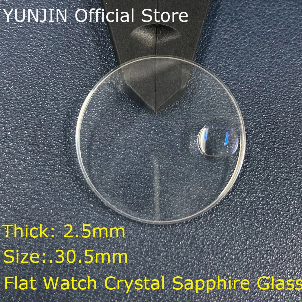 30,5mm flache Uhr Kristall Saphirglas dickes Uhren zubehör Saphir Uhren objektiv ersetzen Uhren reparatur 2,5mm dick Image