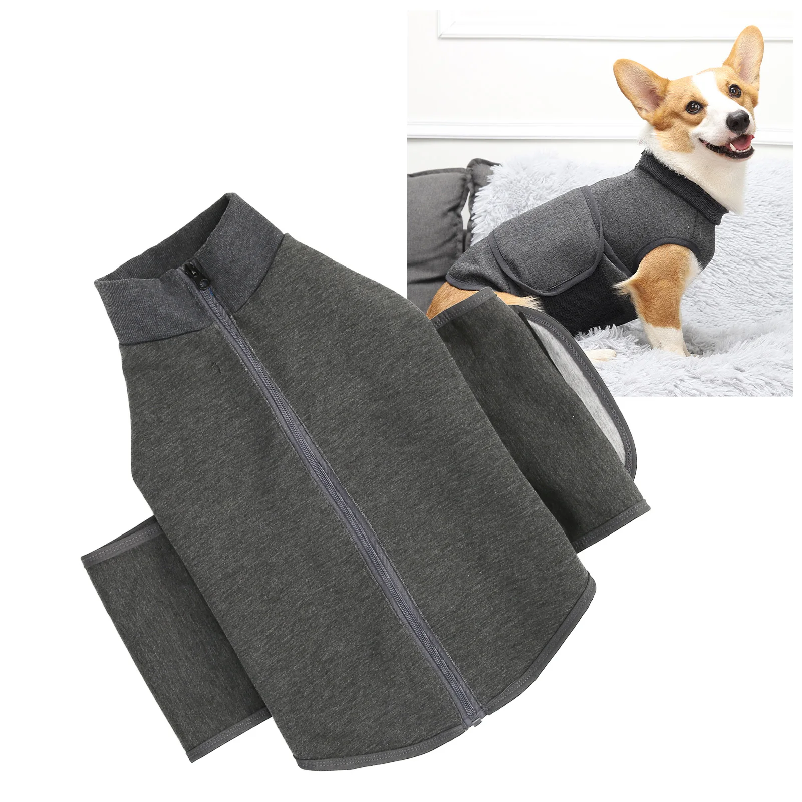 Hunde-Angstweste, Jacke, hält Ruhe und reduziert Ängste, verstellbare, atmungsaktive Hunde-Komfortkleidung mit Klettverschluss für Hunde Image