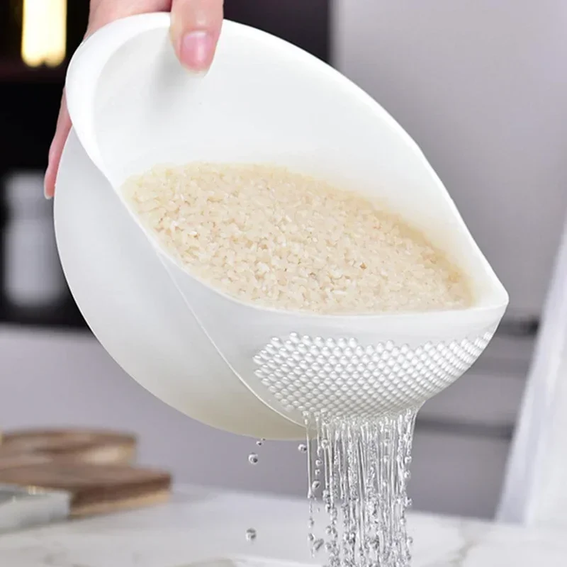 1 pezzo: filtro per cestello di scarico in plastica, ciotola di riso, cestello di scarico, ciotola di frutta, cesto per la biancheria, manico, organizer per la cucina di casa