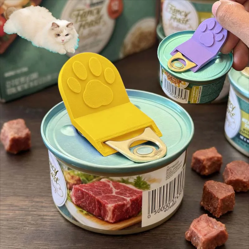Ouvre-aliments en conserve pour animaux de compagnie, chat, chien, ouverture en conserve, mélange d'alimentation pour chiots, aliments humides, tire-bouchon, accessoires pour chiens