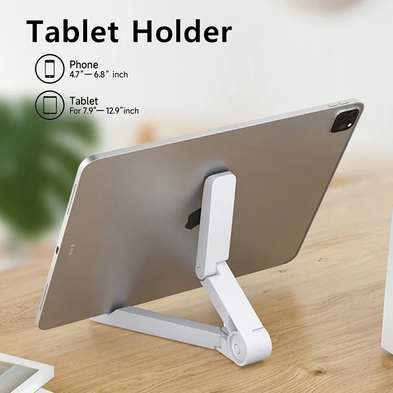Supporto portatile universale Supporto per tablet pieghevole Supporto per telefono cellulare per tablet in plastica da tavolo per tablet e telefono cellulare iPad Air Pro
