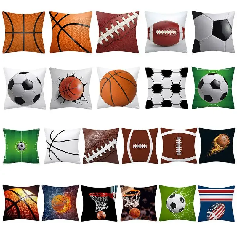 Sport Rugby Fußball Basketball Kissenbezug Dekoration Platz Kissen Abdeckung Image