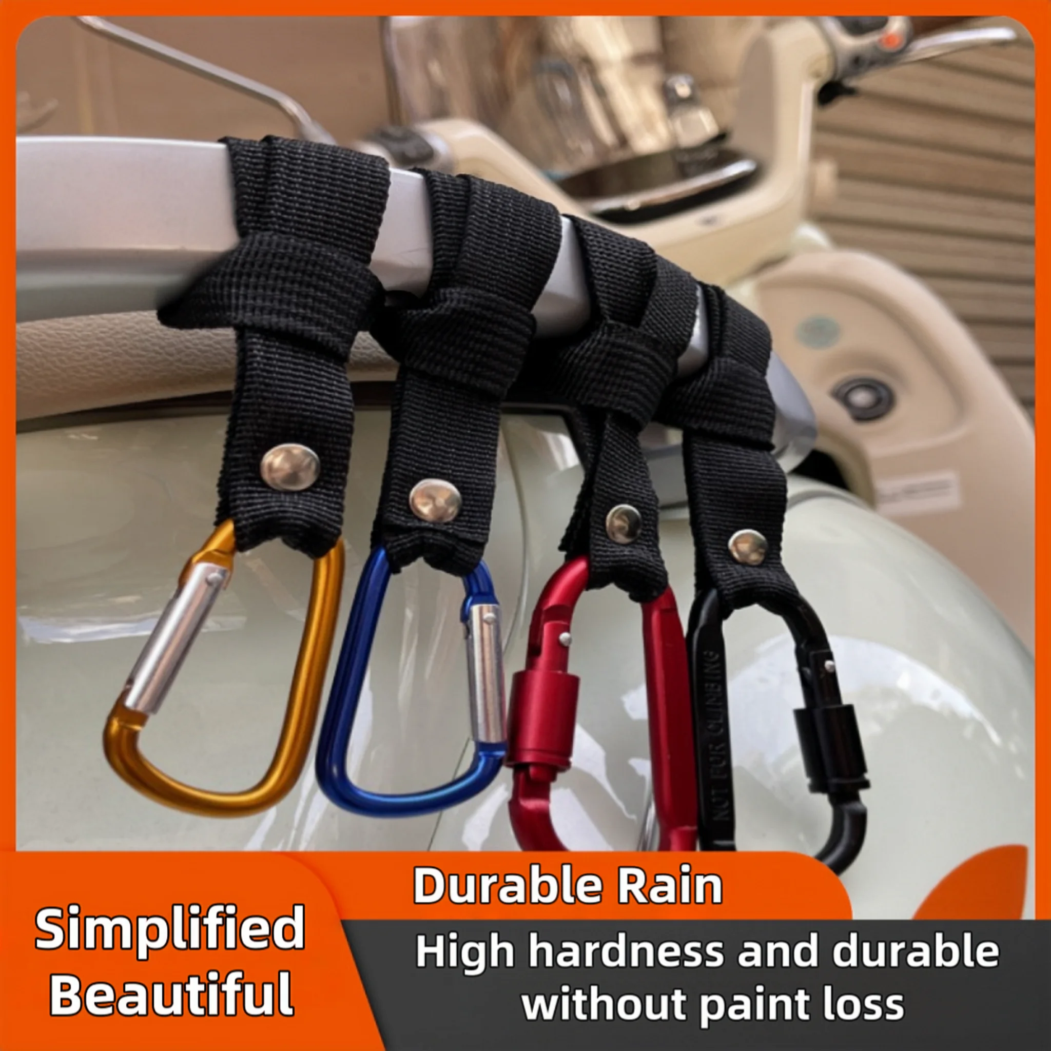 Multifunktionaler Haken aus Aluminiumlegierung, kann 30 kg tragen, ideal für Outdoor-Aktivitäten, Klettern, Camping, Outdoor-Angeln, Radfahren Image