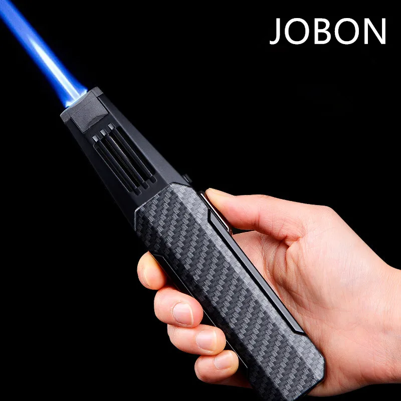 Jobon Strong Outdoor Long Gun Spray Butan Fackel Küche Grill Metall Turbine Winddicht Zigarre BBQ Feuerzeug Image