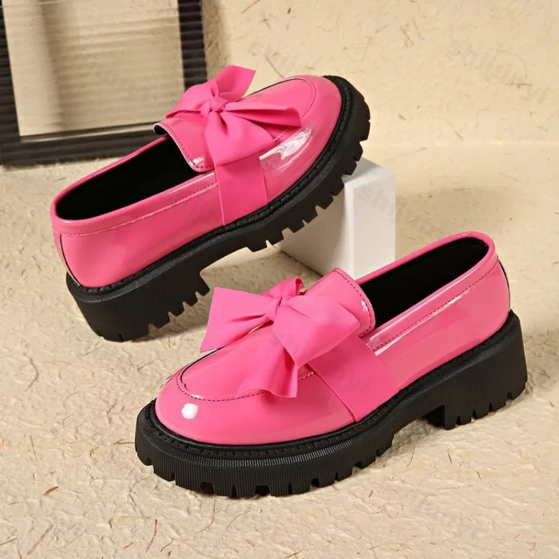 Women Plus Size Loafers 2025 New Women British Style Platform Shoes Office Ladies Light Casual Designer Shoes Zapatos De Mujer