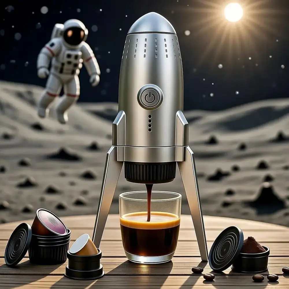 Machine à café électrique Portable 3 en 1, cafetière à expresso, pompe chauffante sans fil, presse, cafetière de voyage et de voiture