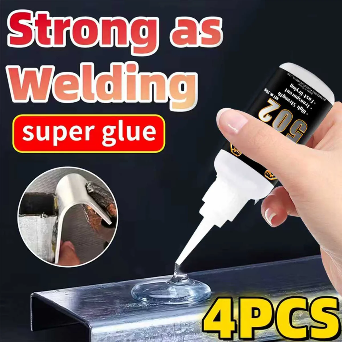 LOOLIFL Superkleber in Industriequalität, sofort klebend, wasserdicht, Werkstattverfahren, Möbelwartung, universeller Typ Image