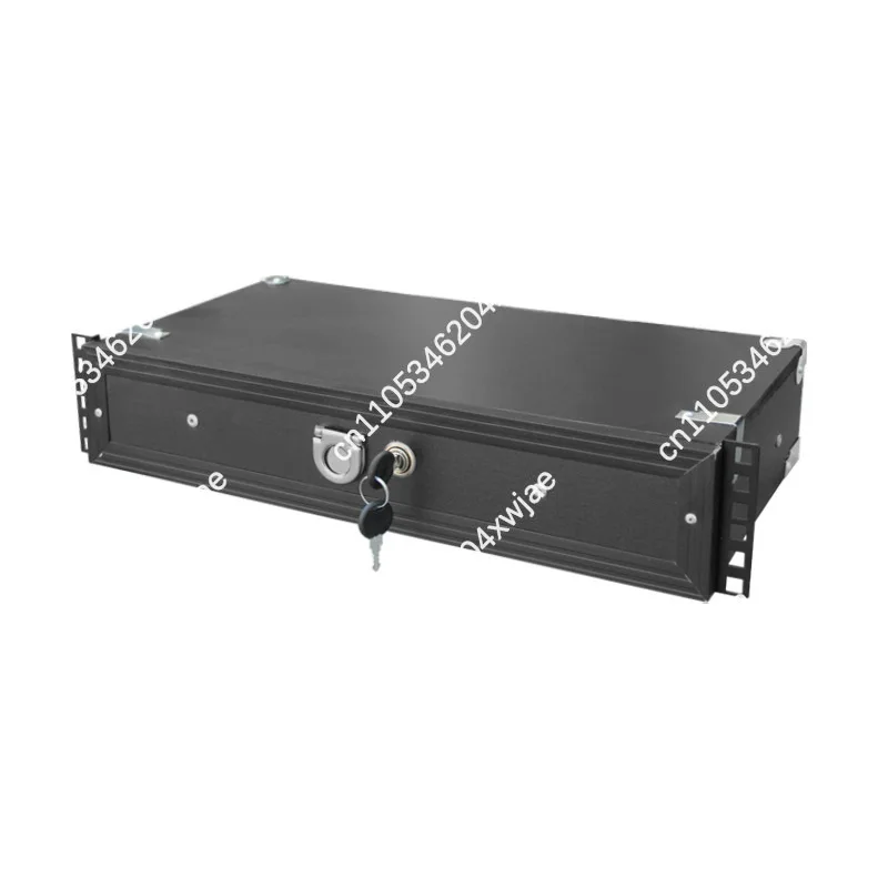 19-Zoll-Rack-Schublade mit Schloss 2 HE für Mikrofonempfänger, ABS-Fluggehäuse-Aufbewahrung Image